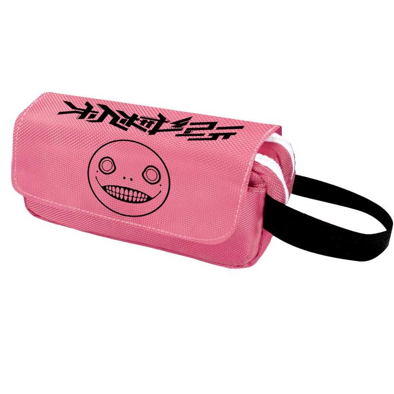 2B Anime Pencil Case Double Zipper Canvas Stationery Organizer Students School Supplies
