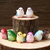 8pcs Miniature Bird Figurines Garden Decoration Animal Model Fairy Garden Moss Micro Landscape Artificial Little Bird Home Decor