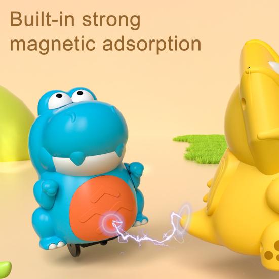 Kids Electric Magnetic Dinosaur Toy Baby Tummy Time Crawling Dinosaur Toy Educational Infant Toddler Boy Girl Swing Dino Toy
