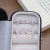 Small Fine Circle Pink Diamond Purple Diamond Zir*****Pen Ring Women'S High Sense Light Luxury Cold Wind Ring Tide