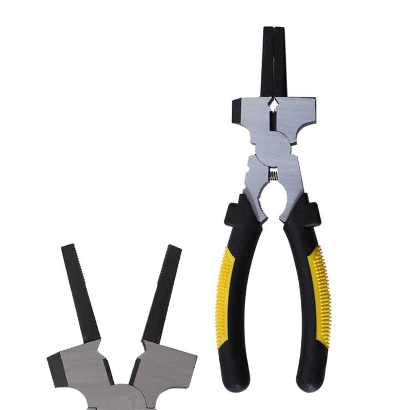 Professional MIG Welding Pliers 7'' Mulitfunctional Tool Steel for Scraping Spatter Gripping Drawing Wire Comfort Handle