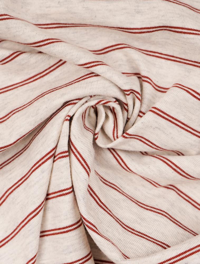 LA MAISON STUDIO Maison Bear Friends Stripe Ringer Short Sleeve Deepred(Fcg2Ts763W)