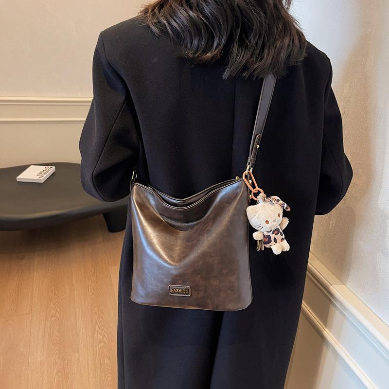 Bags Women'S Retro Casual One Shoulder Underarm Bag Fashion Portable Crossbody Bucket Bag