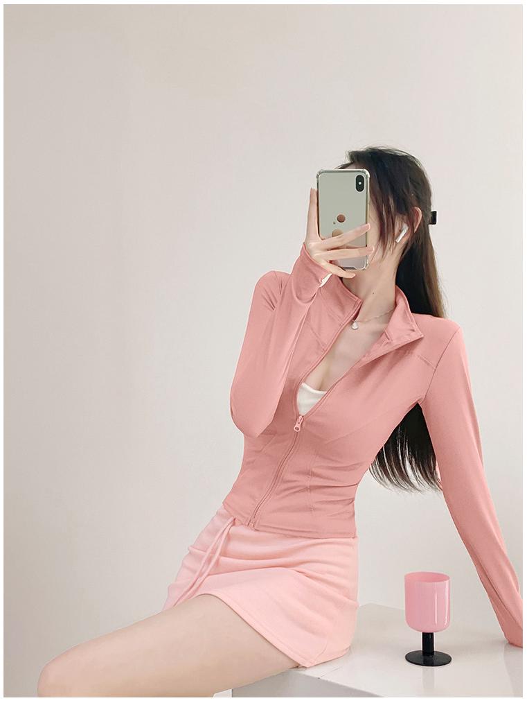 Damska kurtka do jogi z długim rękawem, szybkoschnąca, do biegania i fitnessu