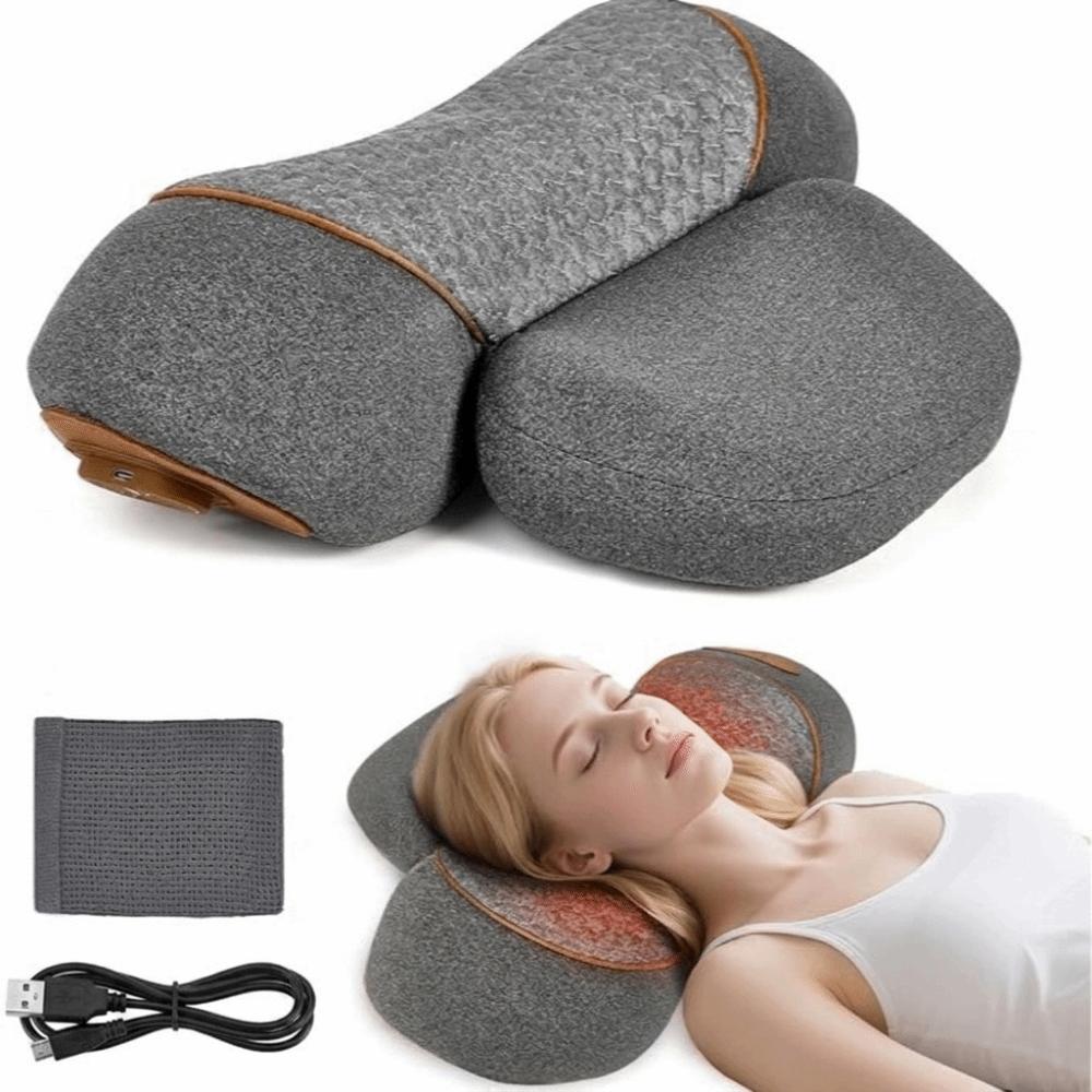 Vibration Massage Neck Massager Pillow Hot Compress Neck Stretch Pillow Office Use