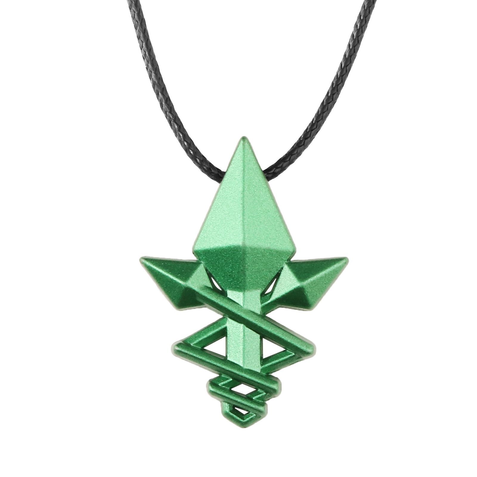 New Anime Comic Mushoku Tensei Necklace Roxy Alice s One Night Green Pendant Necklace For Fans Cosplay Props Charm Jewelry Gifts