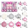 High-quality Plastic Christmas Ball Set 8 Colors 3-6cm Xmas Ornament Ball Suspensable Xmas Baubles Party