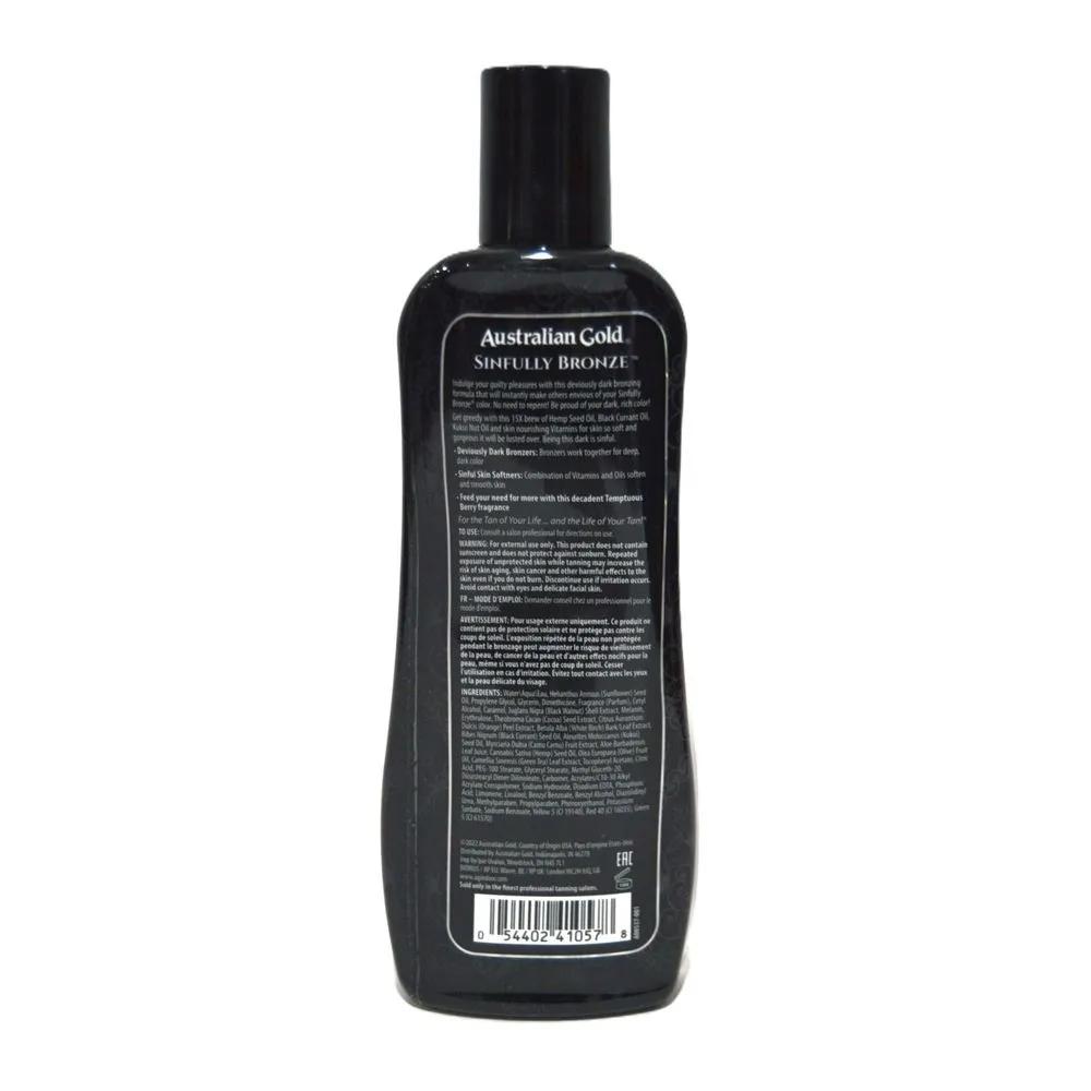 Australian Gold Sinfully Bronze Tanning Lotion Dark Bronzer 250ml