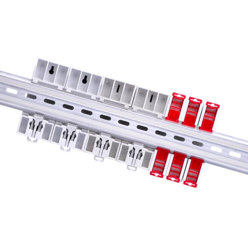 Control Cabinet DIN Rail Aluminum Mounting Bar for Electrical Component Support, Distribution Cabinet Use, 10 Piece