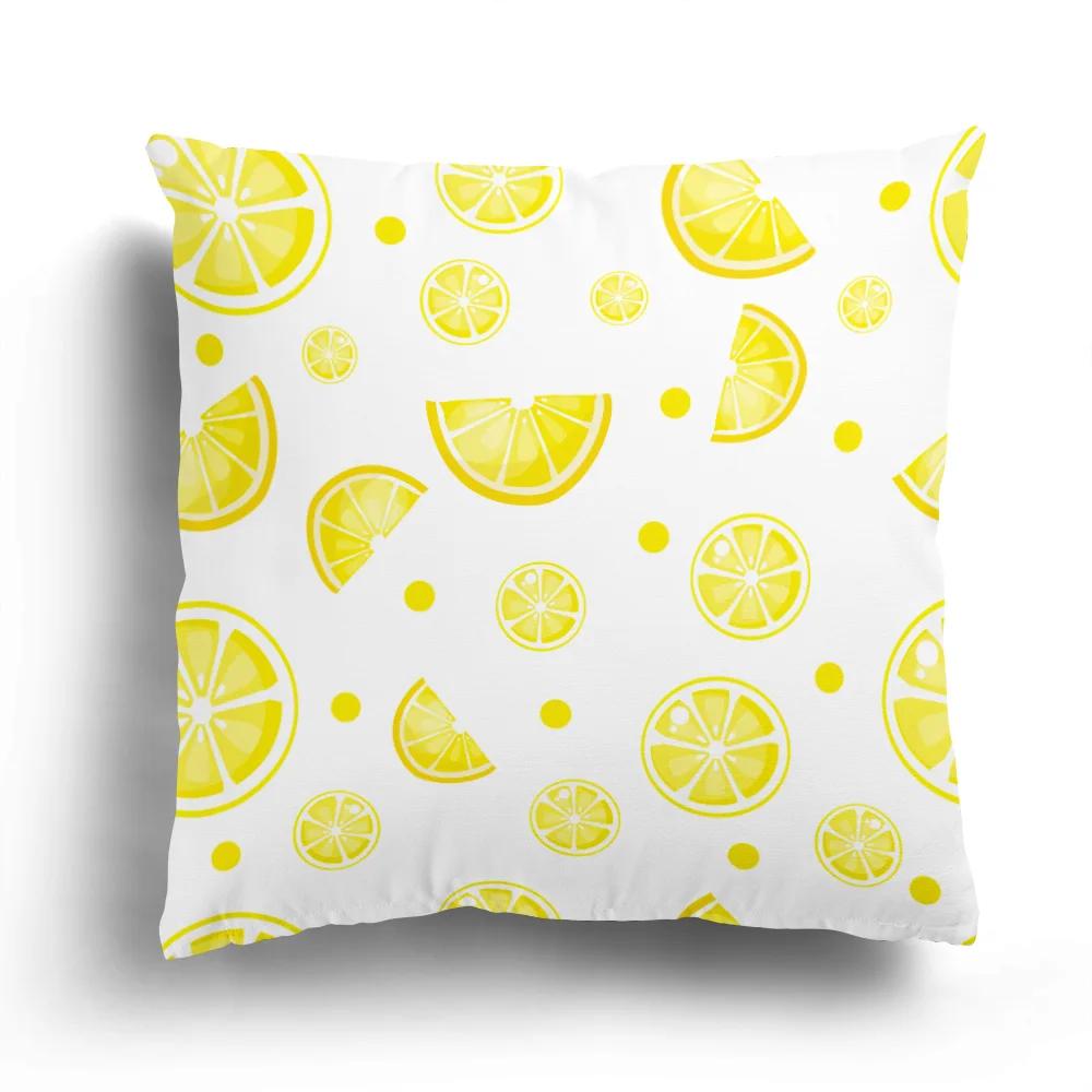 Cartoon Fruit Series Lemon Banana Watermelon Orange Pillowcase Cushion Cover Home Decor Sofa Moda