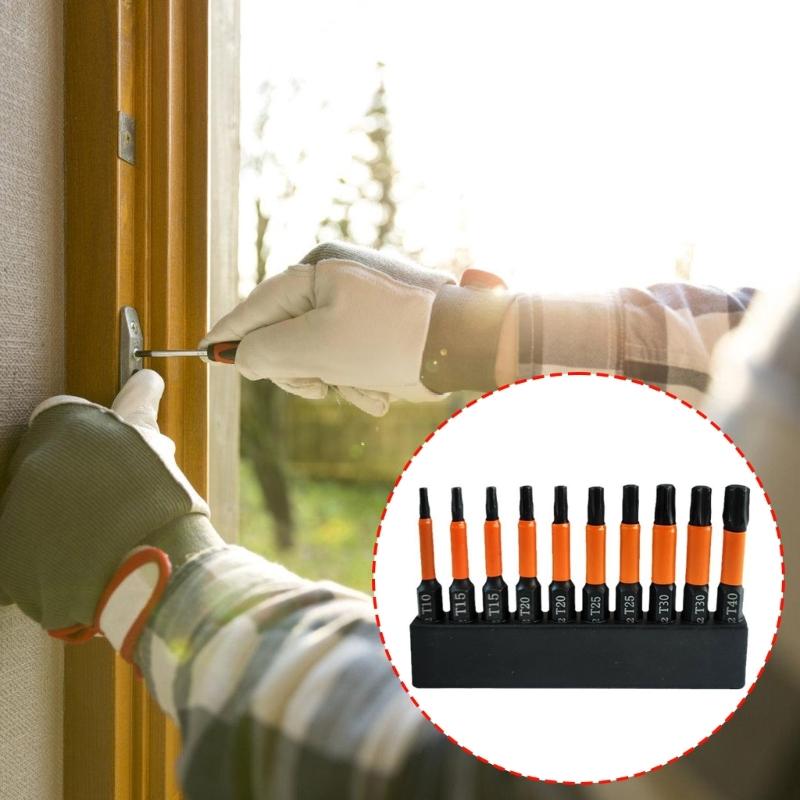 Pack of 10 Accurate Tips Magnetic Star Bits 100mm or 50mm Length S2Steel Suitable for Impact Drivers and Drills