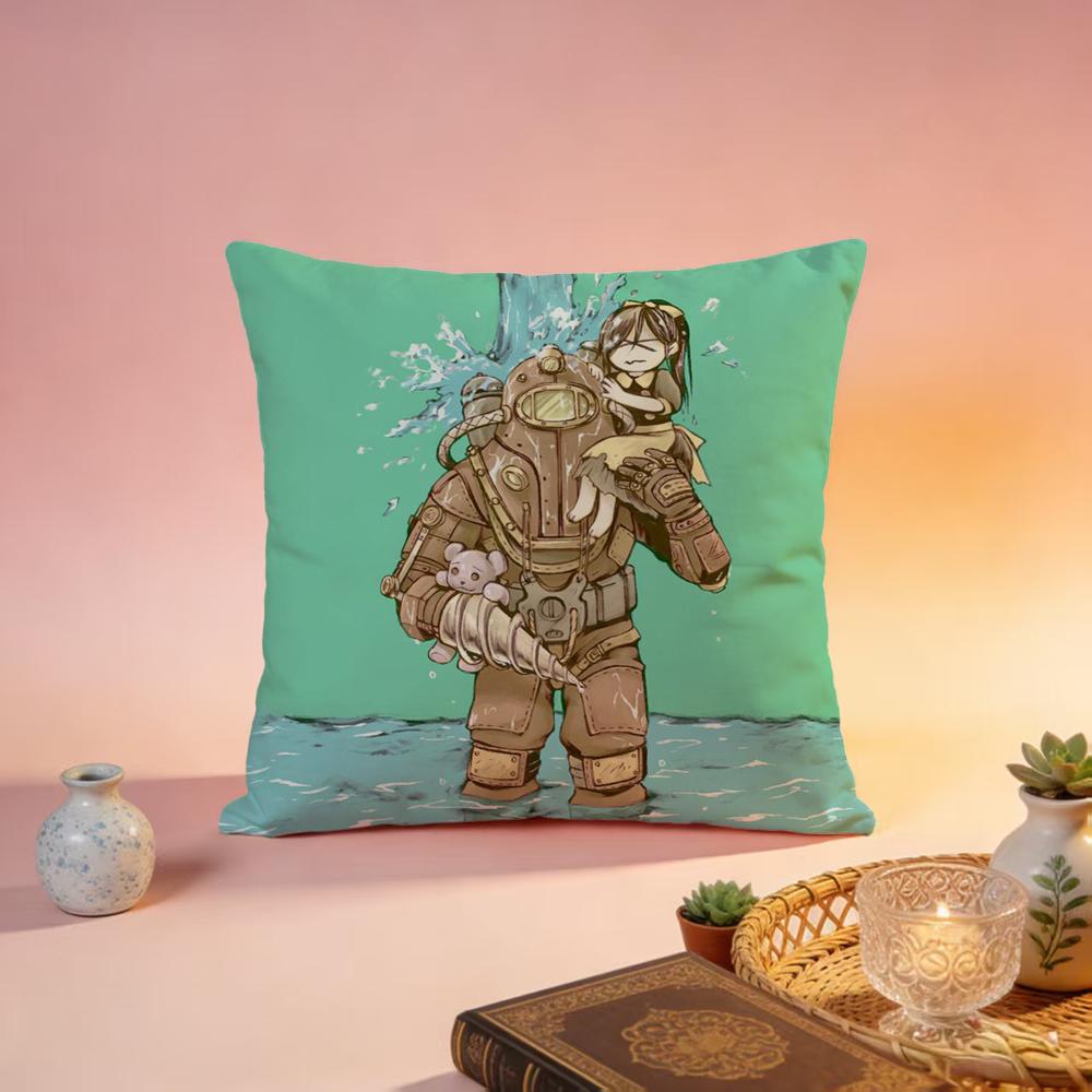 

Fashion BBioShockful Cushion Cover Premium SkinFriendly Pillow Case MultiPurpose for Home Office Travel 30X30cm