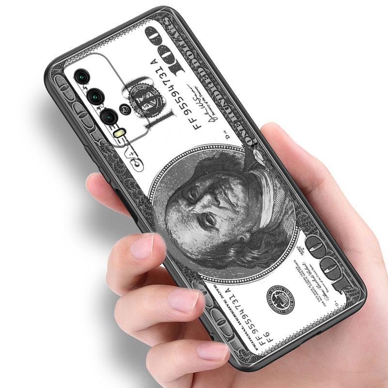 Banknote Dollar Cash Money Phone Case For Xiaomi Redmi Note 5 6 9T K20 K40 K50 Pro 7A 8A 9A 9C 9i 10A 10C A1 S2 TPU Black Cover