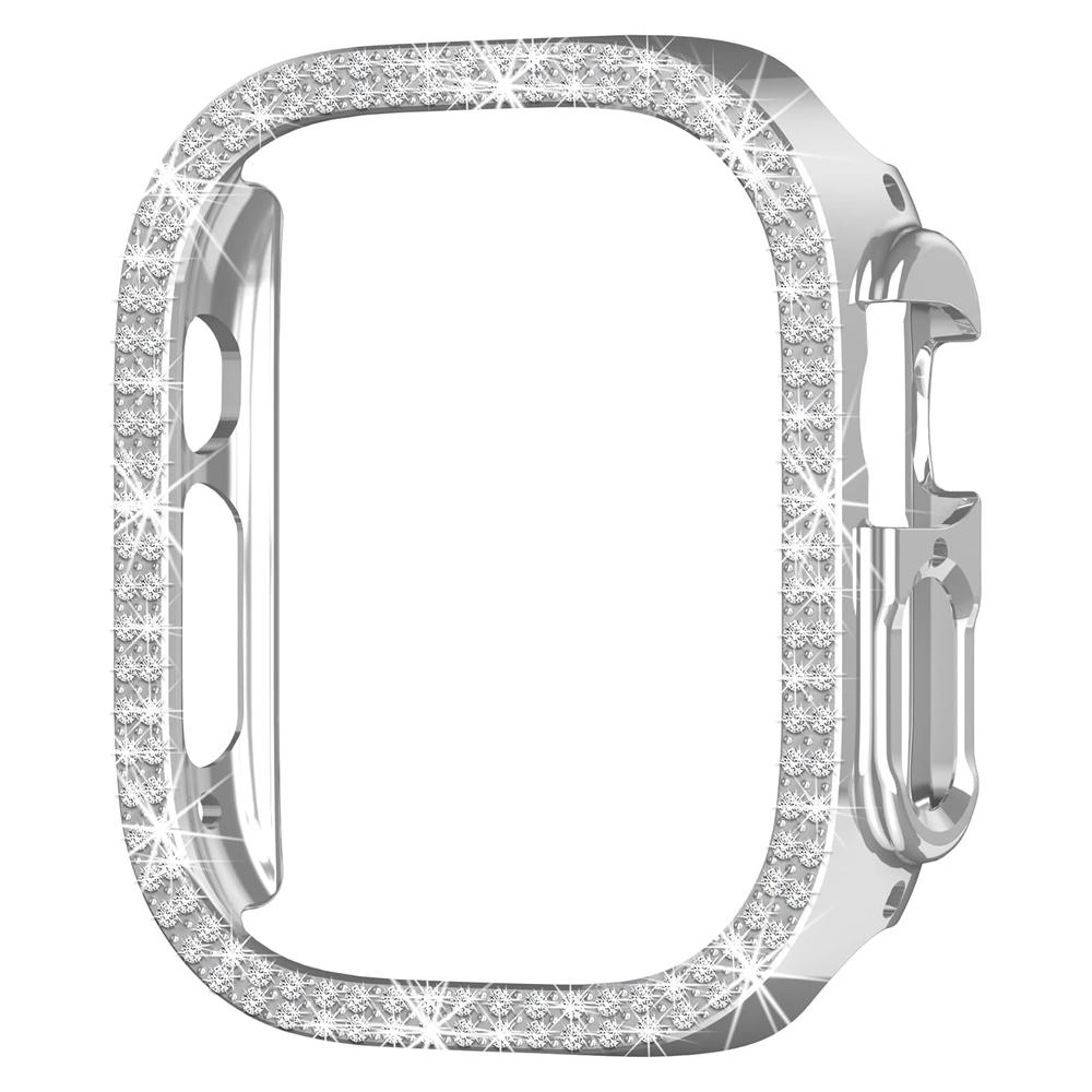 Diamond Cover For Apple Watch Case Ultra/Ultra 2 49mm Accessories Protector Diamond Hard PC Bumper Frame iWatch Protective Cases