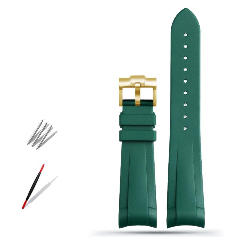 Arc Interface Natural Rubber Silione Watchband 22mm for Tudor Black Bay 1958 GMT 41mm Pelagos Blue Green Black Sport MEN Strap