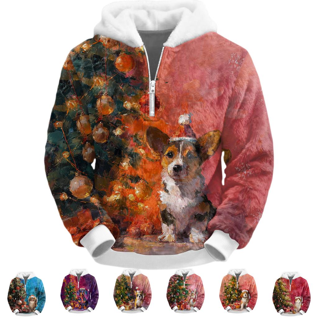 Men's  Leisure  Half  Zipper  Hooded  Hood  Long  Sleeves  Hoodie