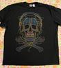 Liquid Blue 4X T-Shirt Neon Skull With Headphones