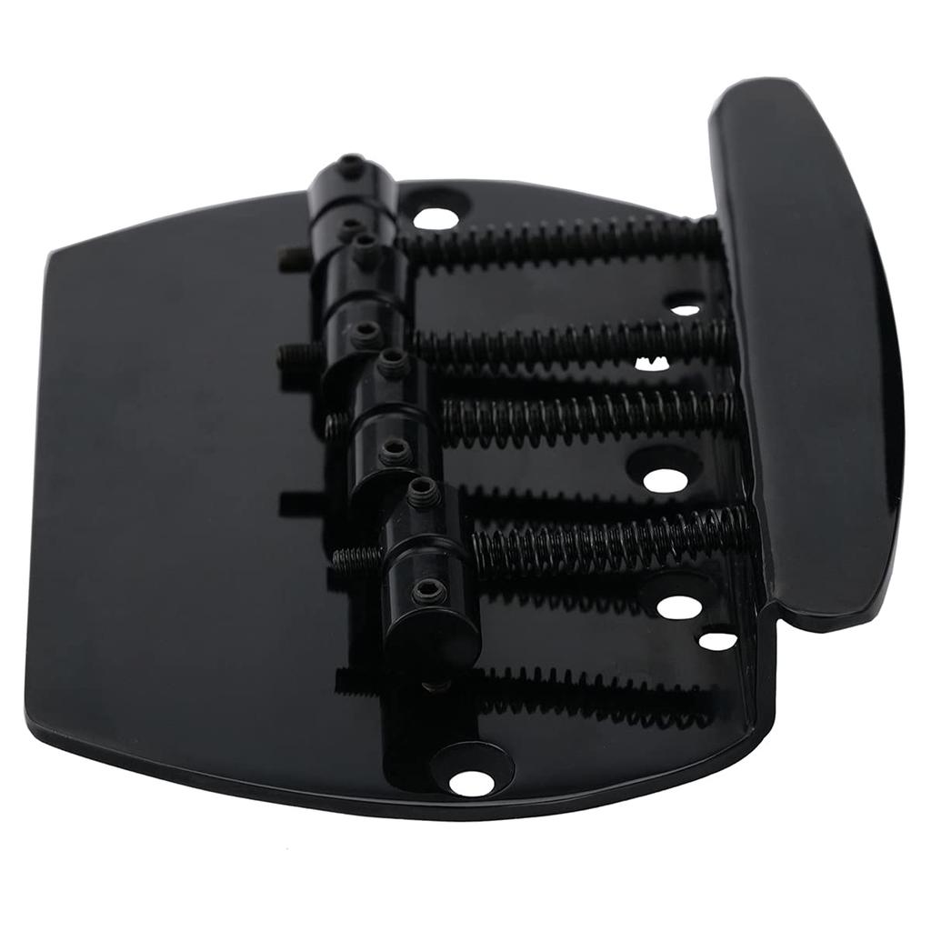 Musiclily Pro 19mm String Pitch Bass Bridge for Music Black 4-String Man,