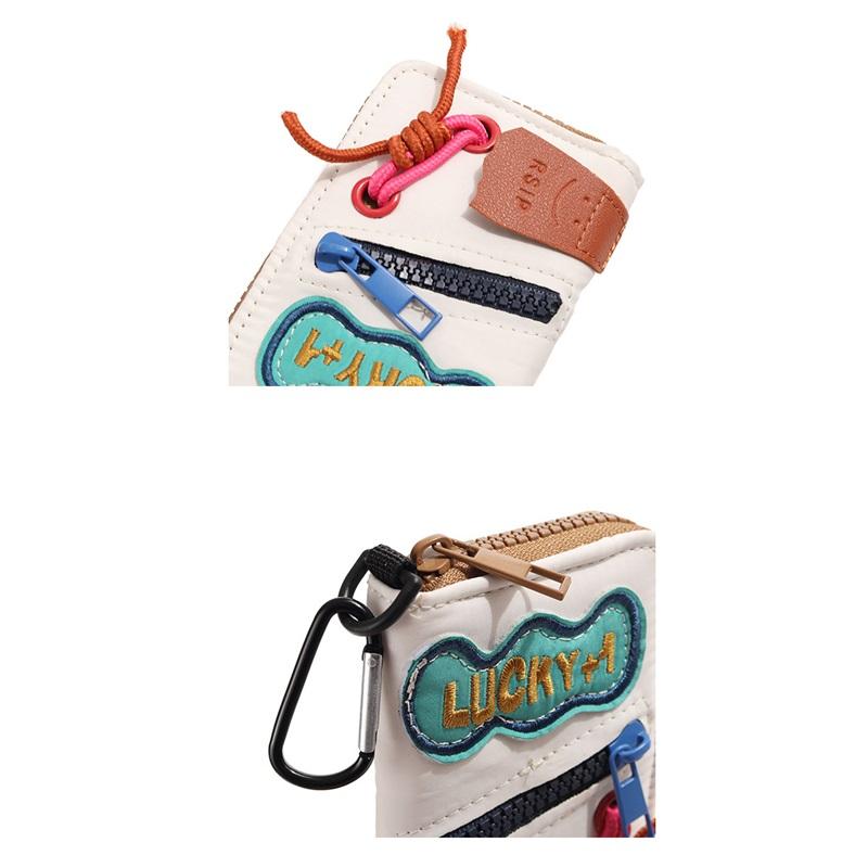 New INS style Korean style short zipper multi-card slot wallet cute girly niche design card holder