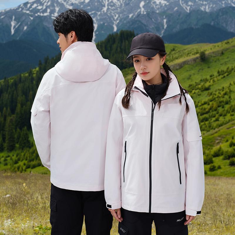 24 years old new national standard jacket men's and women's three-in-one fleece down liner windproof and waterproof mountaineering jacket