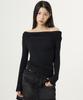 UNKNOWN PLANET Off-Shoulder Knit Top Black