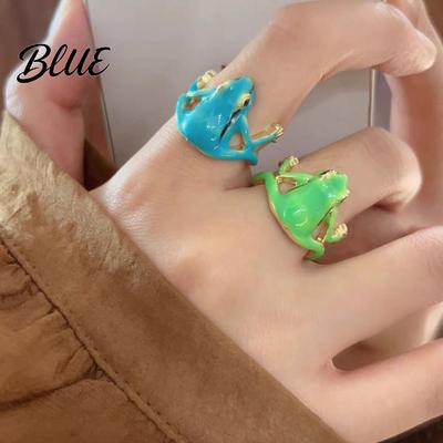 Animal Design Ring 1/3Pcs Frog-Shaped Set Alloy Electroplated Finger Frog
