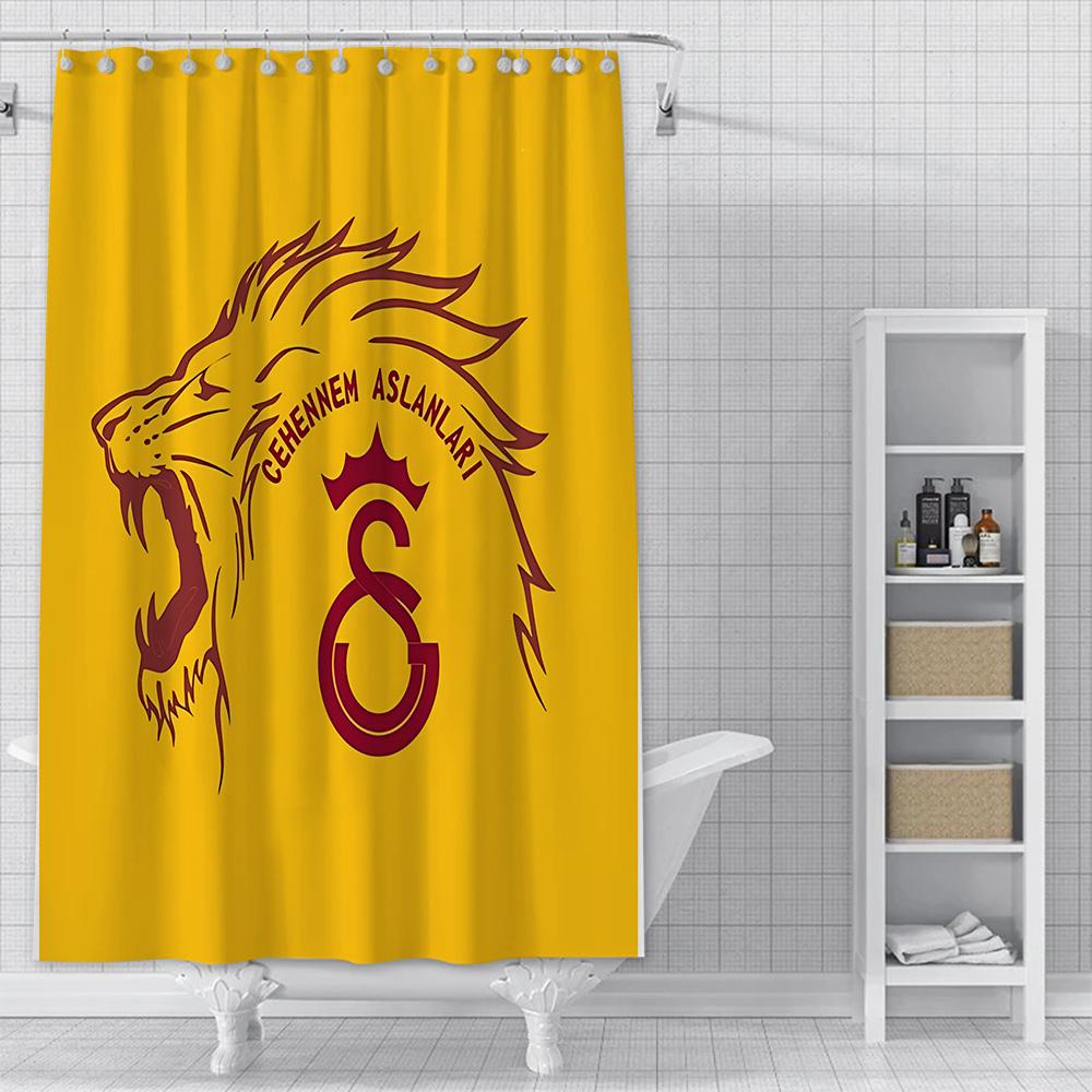 

G-Galatasaray Shower Curtain Waterproof Polyester Fabric Paint Colorful Bath Curtains Home Bathroom Decor Curtain With Hook YL90x180cm
