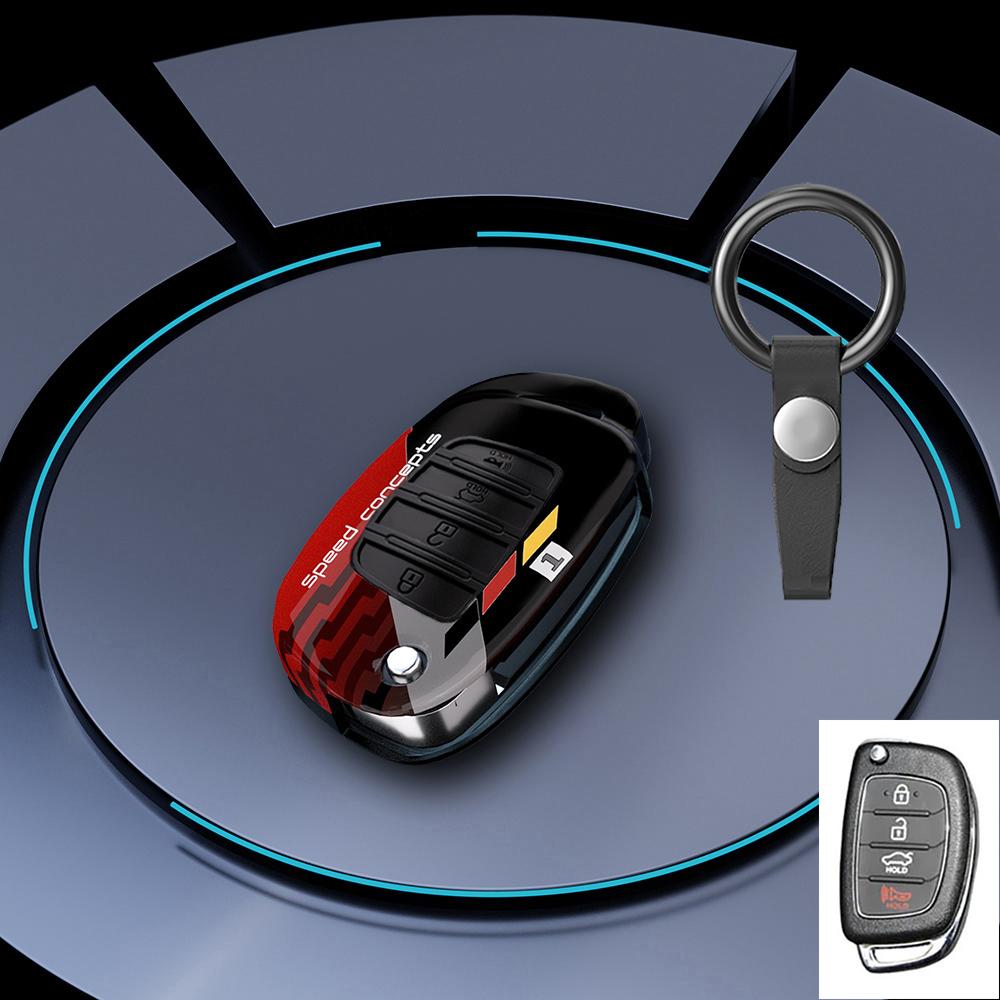Graffiti Auto Key Fob Cover Fit For Hyundai Elantra Verna Solaris 2005 2006 2007 2008 2009 2010 2012 2011 2013 2014