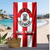 Asciugamano da Spiaggia Personalizzato Stampato AZ Alkmaar Logo Calcio Supporto Nome Personalizzato Testo Asciugamano Assorbente Per Sport Viaggio Regalo Speciale