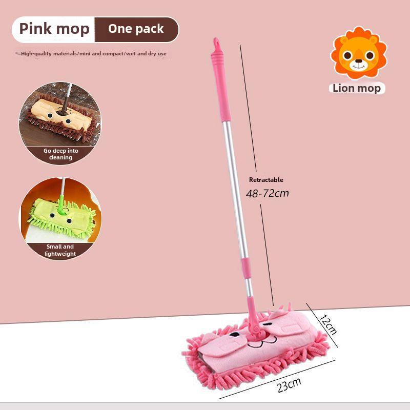 Kids' Mini Broom and Dustpan Set: Baby-Friendly Toy for Sweeping and Mopping