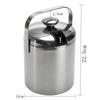 Kitchen Double Walled Wine Beer Bar Ice Bucket Ice Cube Container With Tongs And Lid Cooler