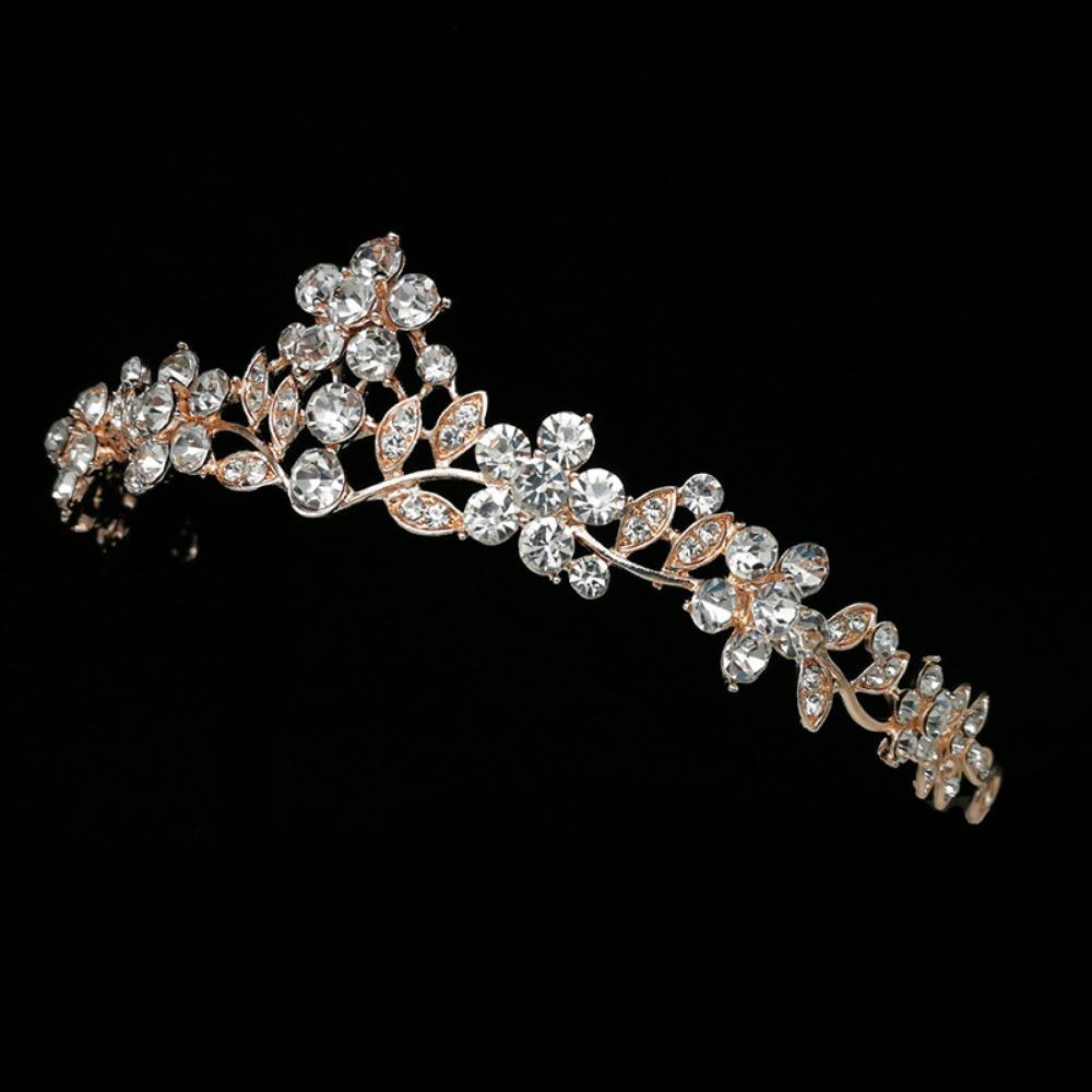 Rhinestone Crystal Bridal Tiaras Handmade Baroque Wedding Headband Silver Bride Headpiece  Wedding
