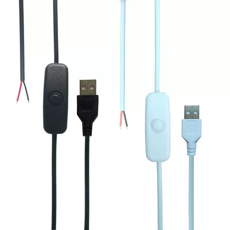USB Extension Cable with ON OFF Switch 2M Long Lasting Power Cord for LED Strip Light Holiday Decoration