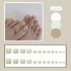 24Pcs Glossy Lake Blue Press On Toenails Full Coverage Artificial Acrylic Fake Toe Nails Removable Wearable Nail Art