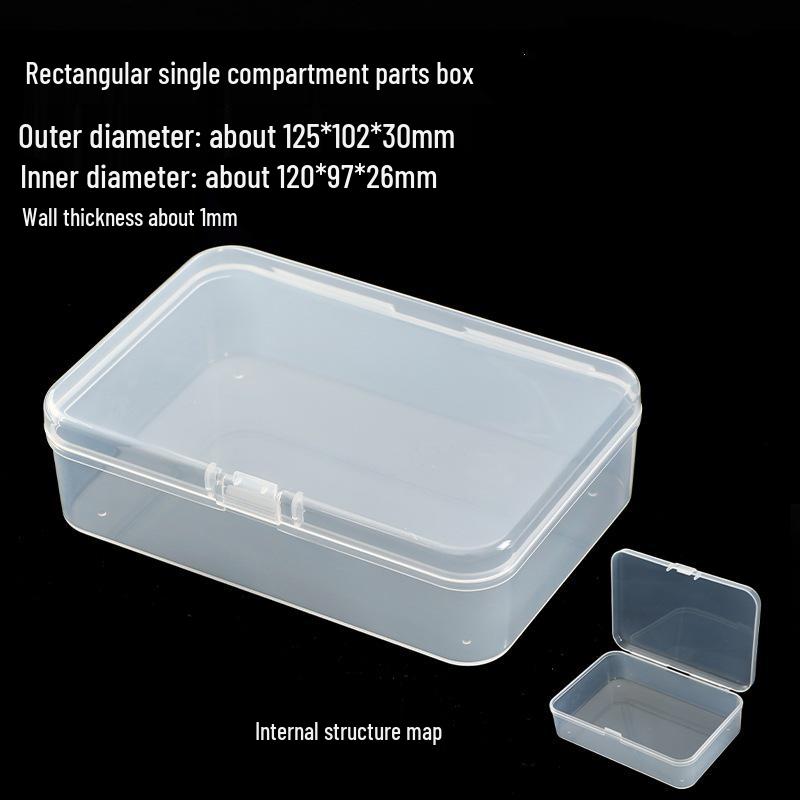 Clear Plastic Storage Box for Small Accessories and Jewelry