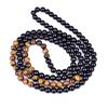 Hematite Obsidian Tiger Eye Beads Necklaces Men Fashion Triple Protection Necklaces Women for Magnetic Health Protection Jewelry