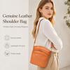 Multi-Pocket Genuine Leather Crossbody Bag for Women