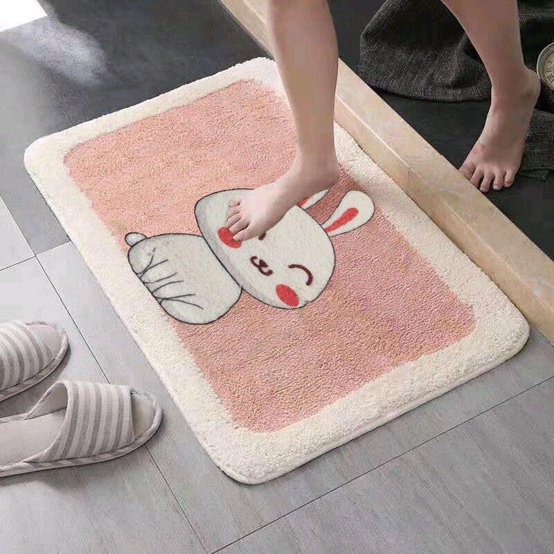 Imitation cashmere bathroom floor mat absorbent foot mat household quick-drying carpet