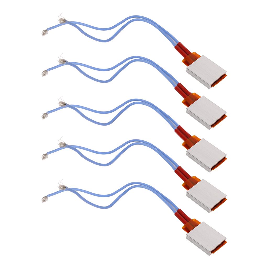 5 Pcs PTC Heating Element Continuous Heat Output Automatic Constant Temperature Ceramic Thermostat Heater Plate