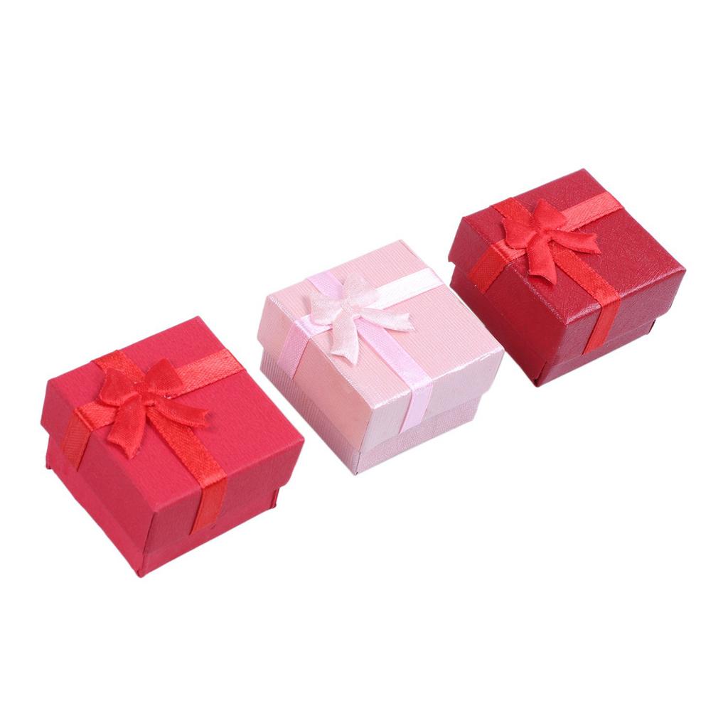 A74E-96-Piece Gift Box Set - Square Ring Jewelry Box For Anniversaries, Weddings, Birthdays, Assorted Colors