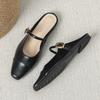 Bag Half-head Slippers 2025 New Summer Wear Sandals Soft Leather Muller Shoes Low-heeled Single Shoes Women's W727-12
