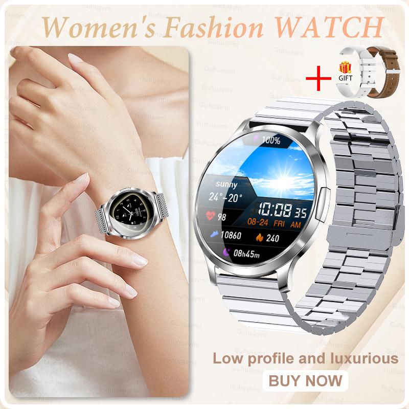 NEW Ultra-thin Body Fashion Smart Watch 1.32"AMOLED HD 3D Screen Women's Health Heart Rate Bluetooth Call Woman Smart Watch