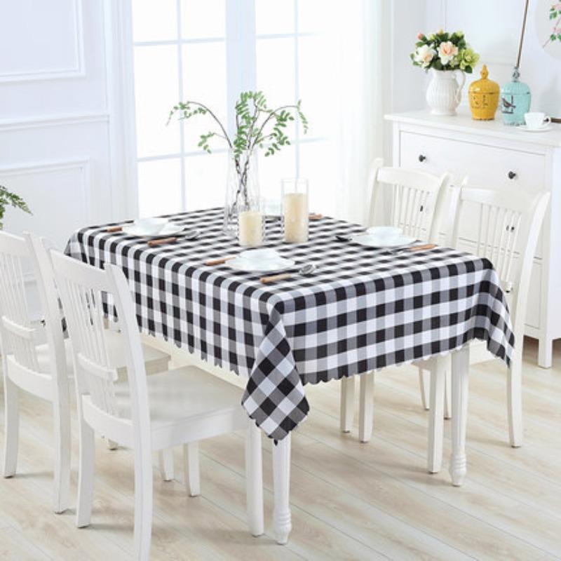 Coffee Shop Checkered Tablecloth Round Square Household Dining Room Living Room Table Cloth Wedding Party Decoration Universal Outdoor Picnic Cloth
