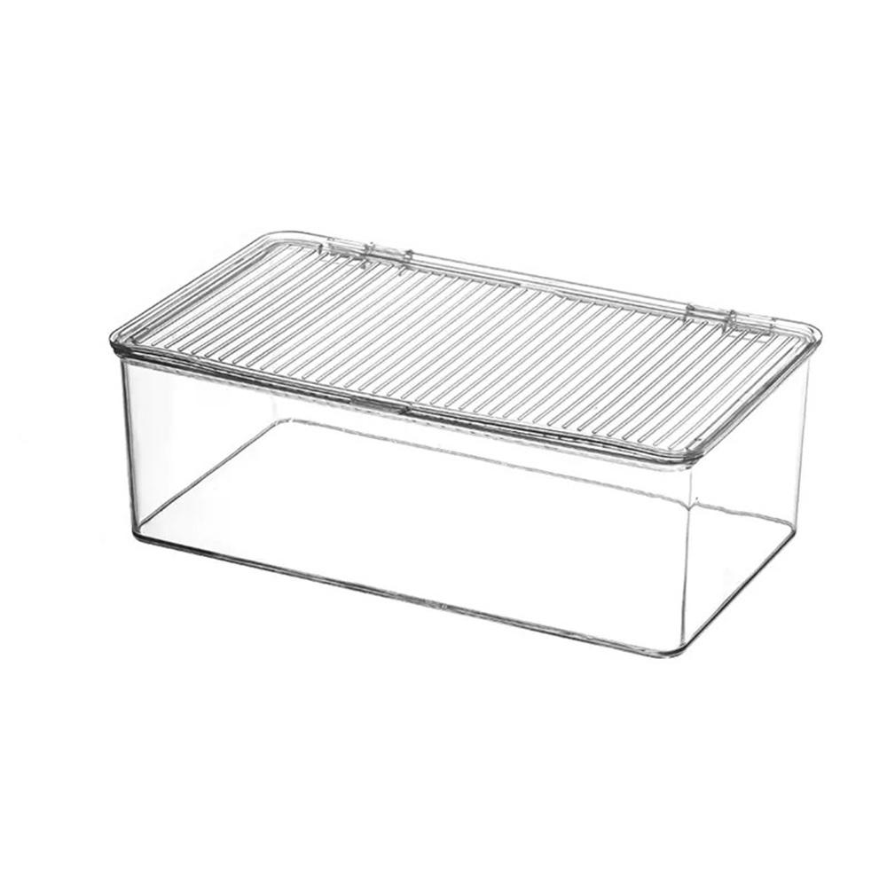 1 For Household Cosmetics Storage Box, Desktop, Dresser Transparent Finishing Box, Mask, Makeup Brush, Powder Puff Storage Box
