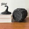 Handmade Woven Pumpkin Storage Handwoven Lantern Vintage Rustic Halloween Decor Hollow Smile Tiered Party Setting Accessories Face Jar with
