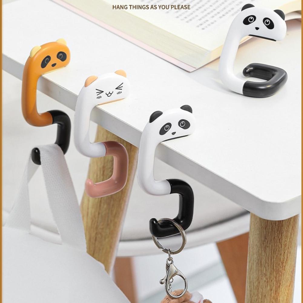 Plastic Bag Cute Animal Hook Travel Portable Hanging Decorative Table Purse Bag Hooks Wall Hanger Holder Handbag Hanger