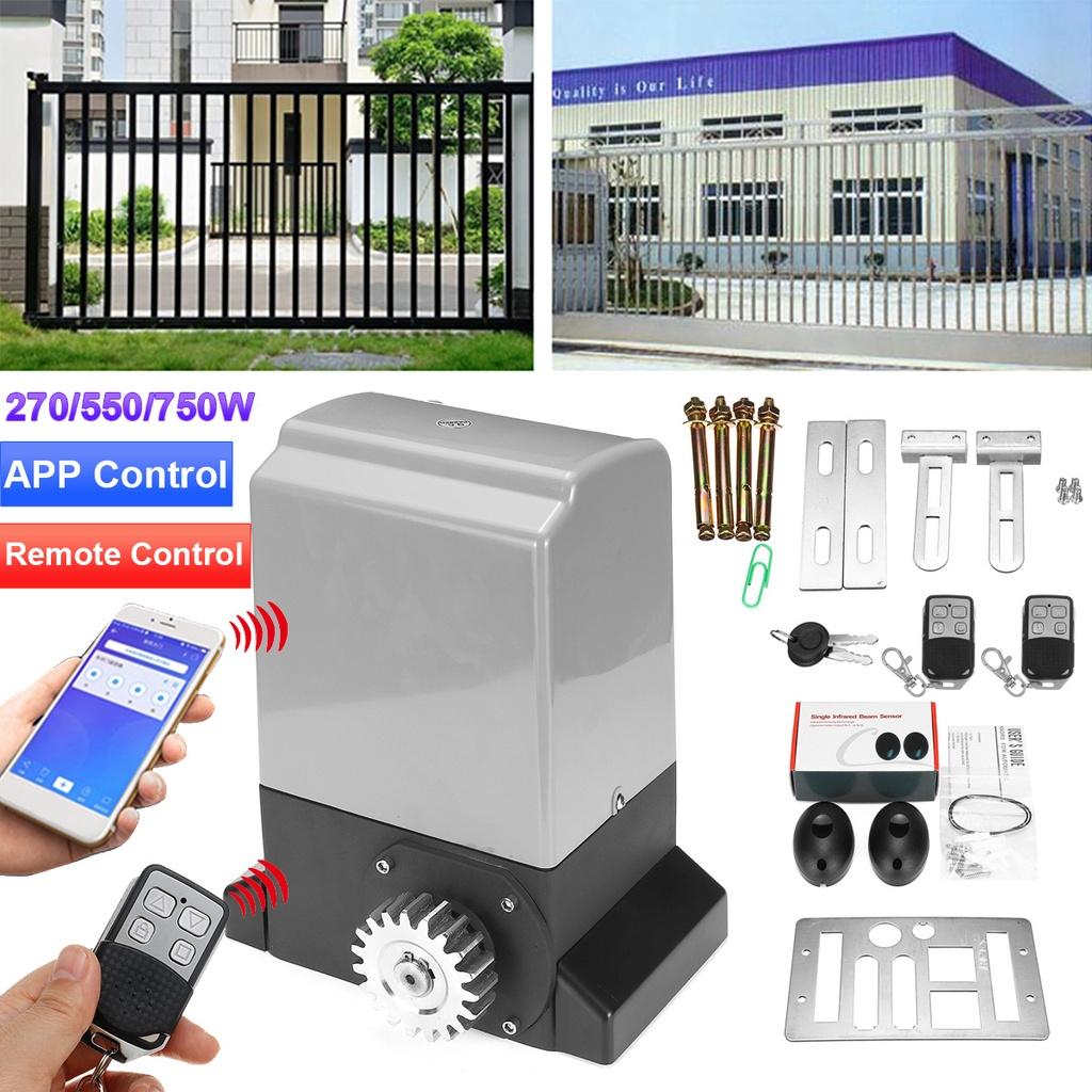 IP44 800-1600KGS 220VAC Sliding Gate Operator Opener of ACDC Motor As Door Closer Engine with Safety Sensor Wifi Controller Kit 370W