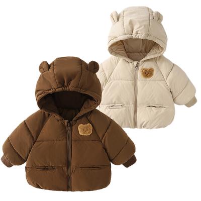 Cartoon Bear Baby Winter Coat Thicken Cotton Jacket for Boys Girls Clothes Kids Hooded Top Snow Outerwear Costume 1-6T