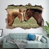 Plakat ze zwierzętami Dziura w ścianie Sztuka Biegnący Dobry Koń Winyl Naklejki Muralowe Do Salonu