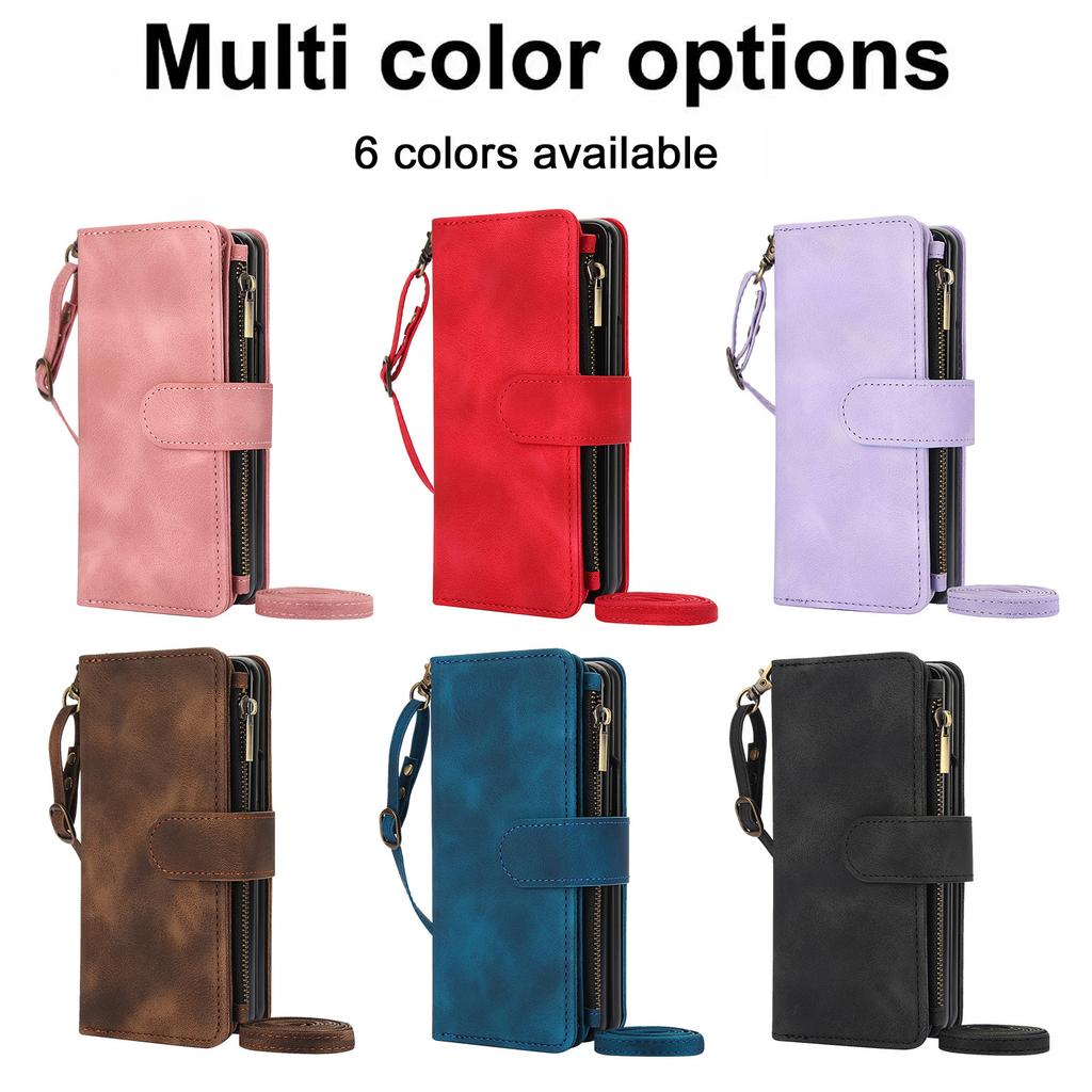 Applicable to Samsung Galaxy Z Fold 6Dreamy Texture Nine-Card Wallet Fold5Card slot flip leather case